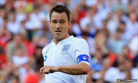 England captain John Terry prepares for the final Euro 2012 qualifier