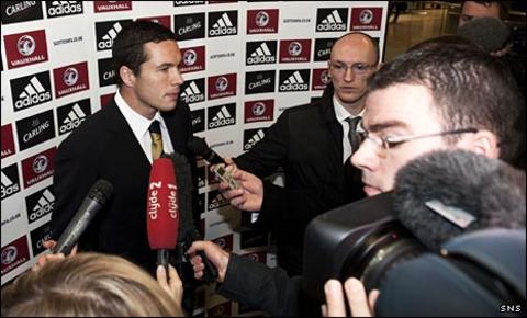 Scotland defender Don Cowie and Chris McLaughlin