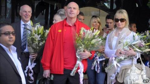 Blackburn manager Steve Kean arrives in India