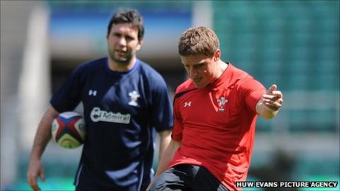 Stephen Jones and Rhys Priestand in training