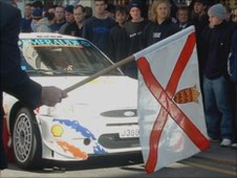 Jersey flag at Jersey Rally