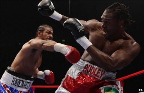 David Haye (left) and Audley Harrison