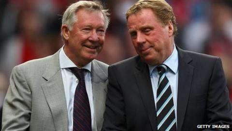Manchester United manager Alex Ferguson and Tottenham Hotspur manager Harry Redknapp