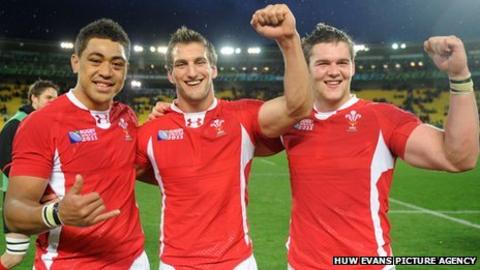 Toby Faletau, Sam Warburton and Dan Lydiate