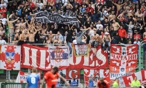 Red Star Belgrade fans