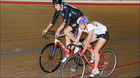 Geraint Thomas and BBC journalist Aly Rowell. Pic: Ian Cook - IJC Sports
