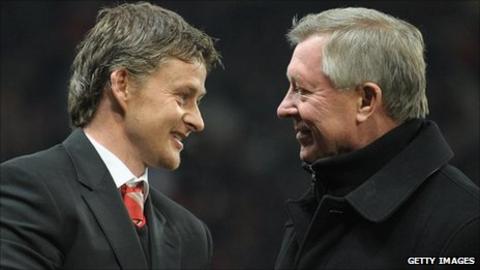 Molde and Manchester United managers Ole Gunnar Solskjaer and Sir Alex Ferguson