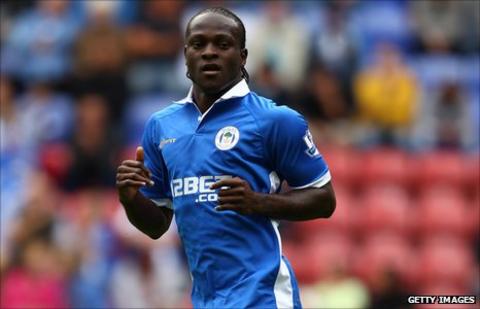 Wigan striker Victor Moses