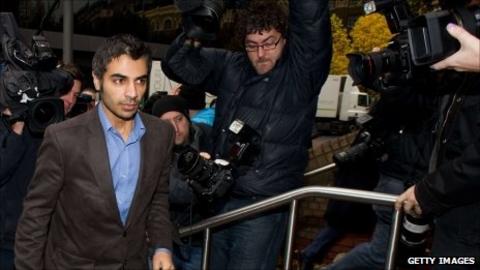 Pakistan's Salman Butt arrives at Southwark Court for sentencing