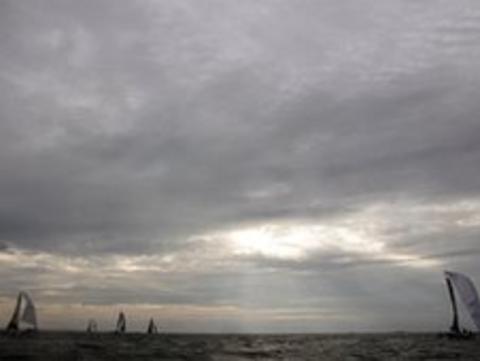 Sailors at the Transat Jacques Vabre race