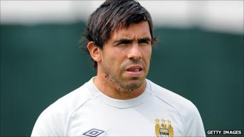 Manchester City striker Carlos Tevez
