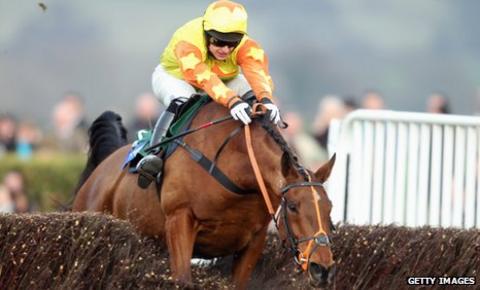 Keiran Burke rides Holmwood Legend to victory at Cheltenham in March