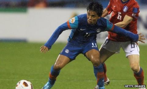 Sunil Chhetri in action for India