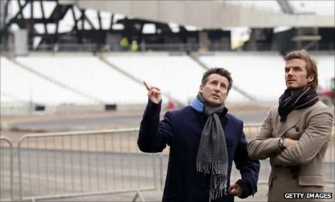 Lord Coe and David Beckham