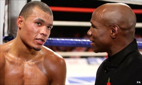 Chris Eubank Jr (left) and Chris Eubank Sr