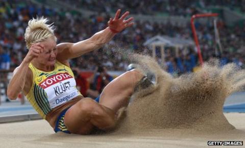 Carolina Kluft switched from heptathlon to the long and triple jumps three years ago