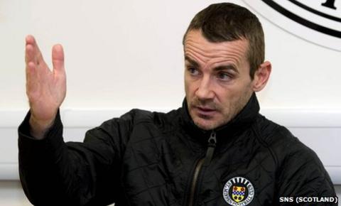 St Mirren manager Danny Lennon