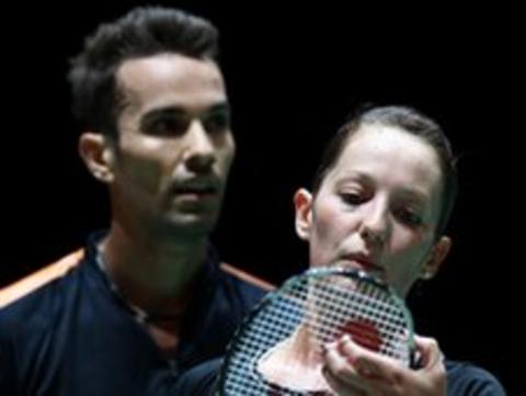 Nathan Robertson (left) and Jenny Wallwork