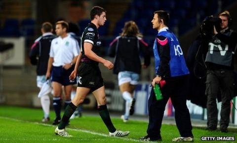 Steve Shingler walks off after being red carded