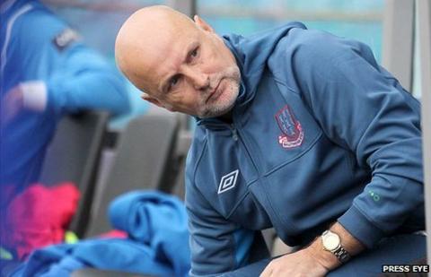 Ballymena United manager Roy Walker