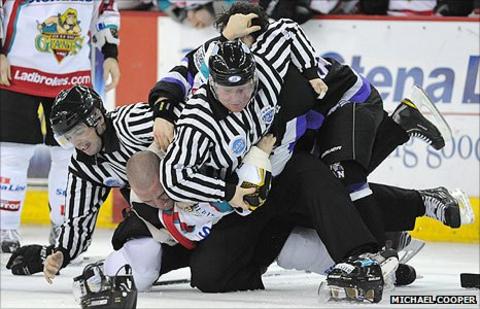 Benoit Doucet suffered ligament damage after clashing with Braehead's Sam Zajac