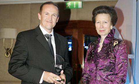 Andy Flower (left) and Her Royal Highness Princess Royal