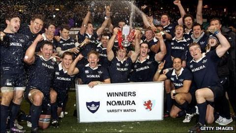 Oxford University celebrate last year's victory
