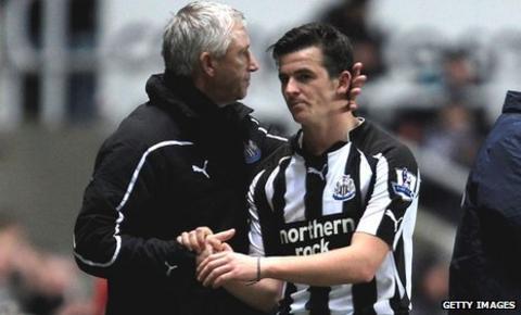 Alan Pardew and Joey Barton