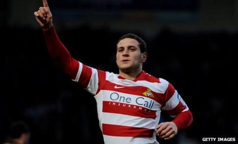 Billy Sharp scores for Doncaster Rovers in the 1-0 win over Southampton
