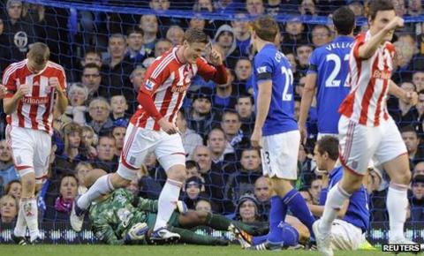 German defender Robert Huth struck after 15 minutes of the match