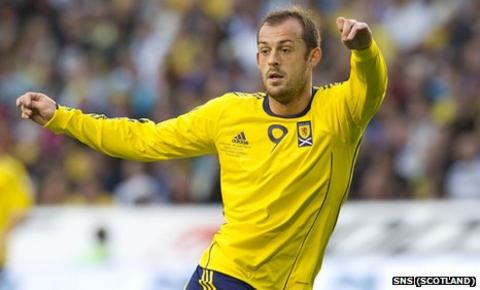 Steven Fletcher in action for Scotland