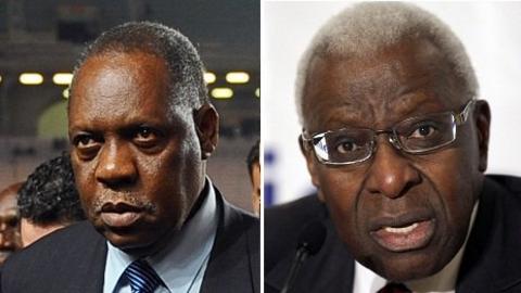 Issa Hayatou and Lamine Diack