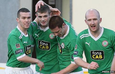 Cliftonville are up to second after their 5-1 win at Dungannon