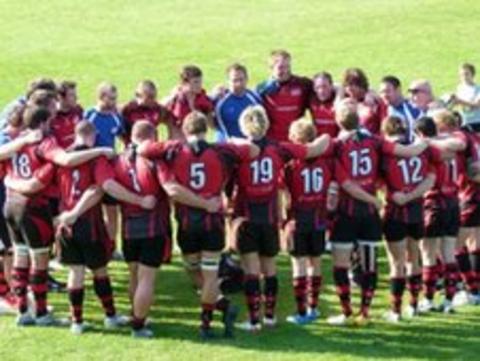 Jersey team huddle