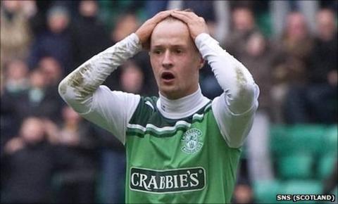 Hibs striker Leigh Griffiths