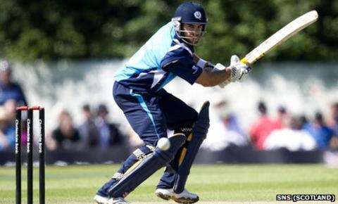 Kyle Coetzer in action for Scotland