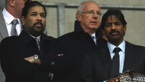 Blackburn Rovers owners Balaji Rao (left) and Venkatesh Rao (right), directors of Venky's