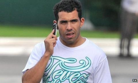 Manchester City forward Carlos Tevez