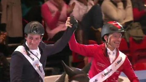 Britain's Guy Williams with Switzerland's Pius Schwizer