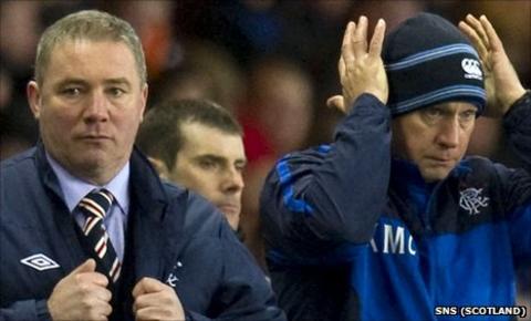 Rangers manager Ally McCoist and assistant Kenny McDowall
