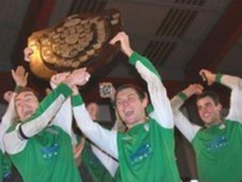 St Lawrence celebrate with the Trinity Shield