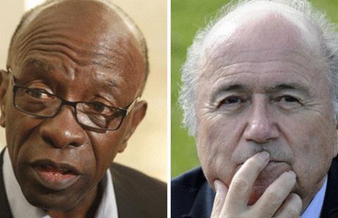 Jack Warner (left) and Fifa president Sepp Blatter