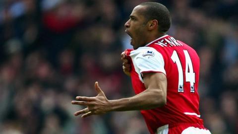 Arsenal's all-time leading scorer Thierry Henry