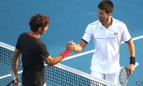 Roger Federer and Novak Djokovic