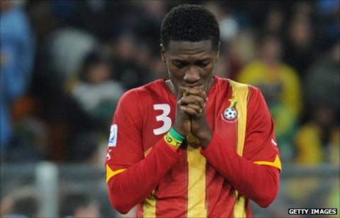 Ghana striker Asamoah Gyan