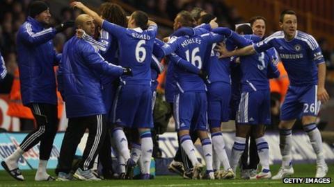 Chelsea celebrate with John Terry