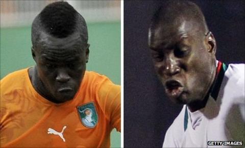 Cheik Tiote (left) and Demba Ba