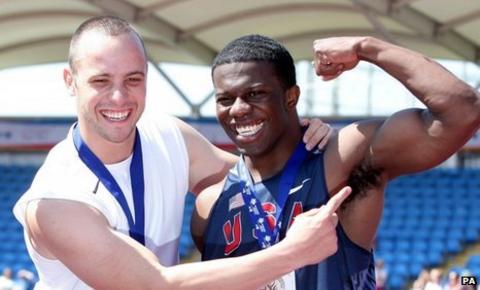 Oscar Pistorius and Jerome Singleton