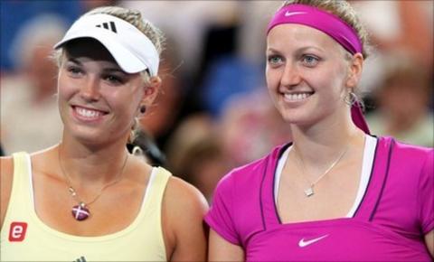 Caroline Wozniacki and Petra Kvitova