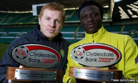 Neil Lennon and Victor Wanyama
